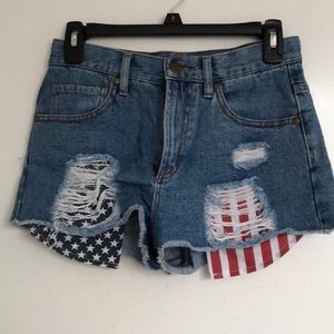 Distressed High Waisted Shorts